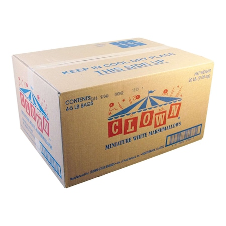 Clown Clown Miniature White Marshmallows 5lbs Bag, PK4 97040